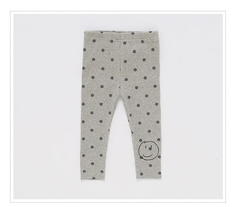Autumn New Style Korean-style Girls Dotted Mixed Colors Leggings Children Versatile Sunken Stripe Casual Long Pants
