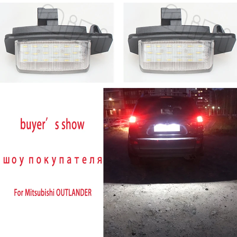Для Mitsubishi OUTLANDER XL (CW) 2006-2012 светодиодные номерные знаки лампы для Lancer Sportback 2008 ~ 2012 автомобильные аксессуары Для Mitsubishi OUTLANDER XL (CW) 2006-2012 светодиодные номерные знаки лампы для Lancer Sportback 2008 ~ 2012 автомобильные аксессуары