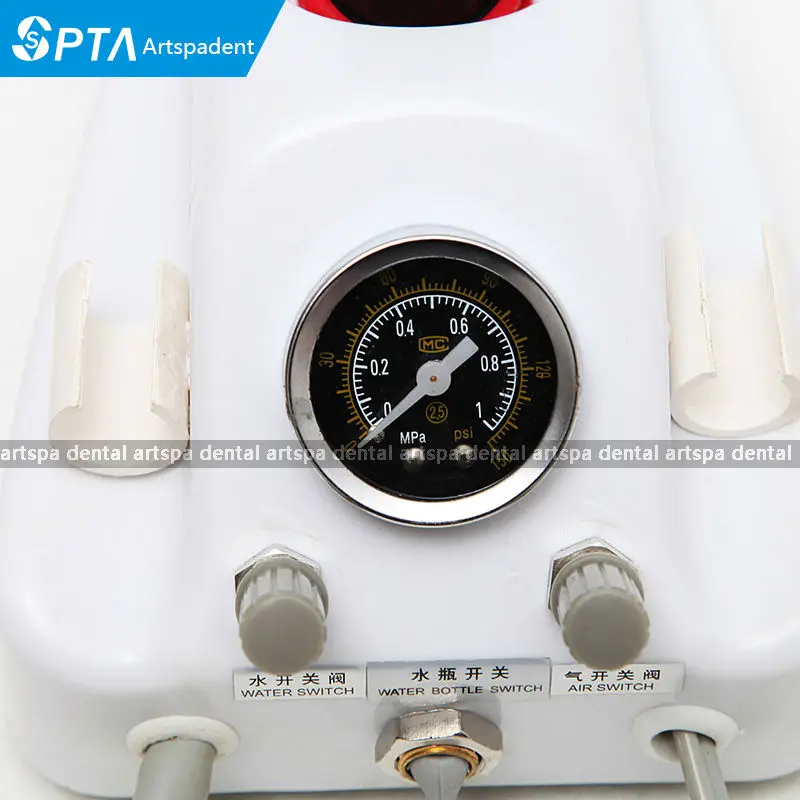  Dental portable Turbine Unit work with AIR Compressor 4-Holes + 3 way Syringe