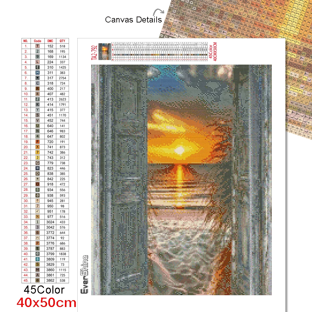 5D DIY Diamond Painting Cross Stitch Full Square Diamond Embroidery Door Landscape Picture Of Rhinestones Home Decor