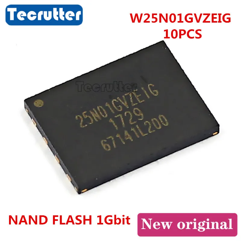 10 шт. W25N01GVZEIG WSON8 8x6 1Gbit 25N01GVZEIG SPI NAND FLASH|Запасные части| |