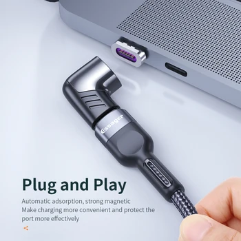 

Type C Magnetic Adapter Essager 100W USB Type-C Male To USB C Female Magnet Connector For Mackbook Pro Huawei USB-C