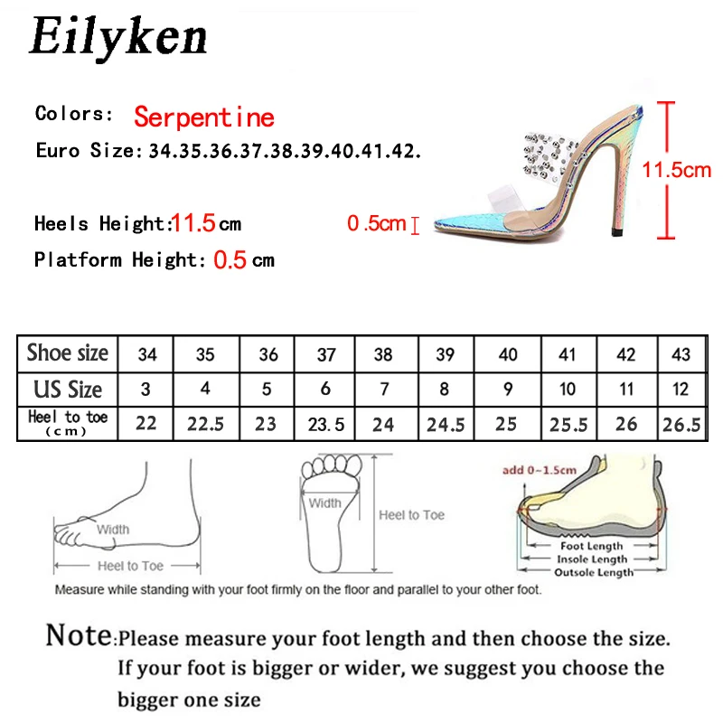 Eilyken; модные дизайнерские женские шлепанцы с заклепками и змеиным рисунком; пикантные летние прозрачные женские туфли из ПВХ на высоком каблуке-шпильке; размеры 41, 42