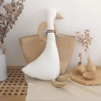 

Big White Goose Plush Pillow Cute Cartoon Simulation Pillow High Quality Stuffed Doll Novelty Gift For Girlfriend Kids Pillow