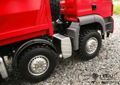 LESU RC MAN 8*8 гидравлический подъемный самосвал окрашенная модель с сервоприводом THZH0483