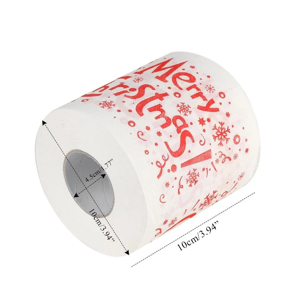 Christmas tree old man printing toilet paper roll paper Home Santa Claus Bath Toilet Roll Paper Christmas Supplies Xmas Decor@5