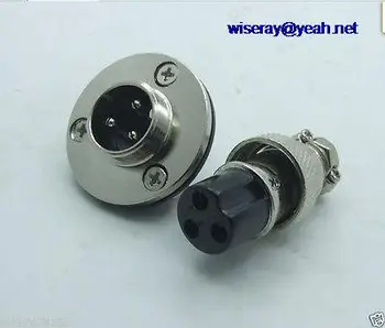 

DHL/EMS 50pcs GX16 3 Pin Aviation plug Disc flange assembles XLR Radio 16mm Panel Installation-A7