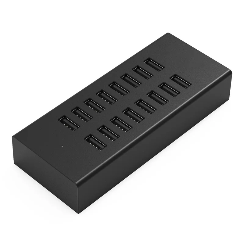 16-портовый промышленный Класс сплиттер независимых Питание USB2.0 usb-концентратор с