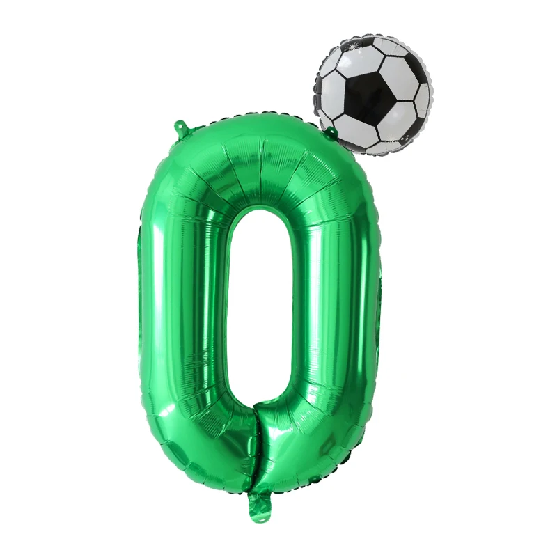 3" зеленый номер фольги шары Барселона футбол Джерси футбольный воздушный шарик мальчик 1 2 3 года День рождения мальчик девочка фото реквизит - Цвет: Насыщенный сапфировый