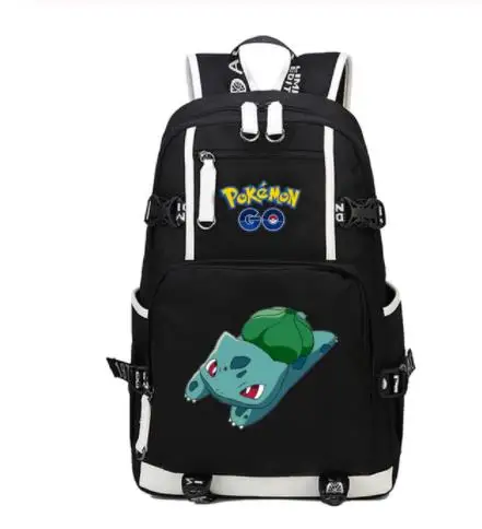as pictures Игра Pokemon GO Pocket Monste pikachu рюкзак Charizard холст с принтом для мужчин и женщин школьная сумка дорожная сумка рюкзак - Цвет: as pictures