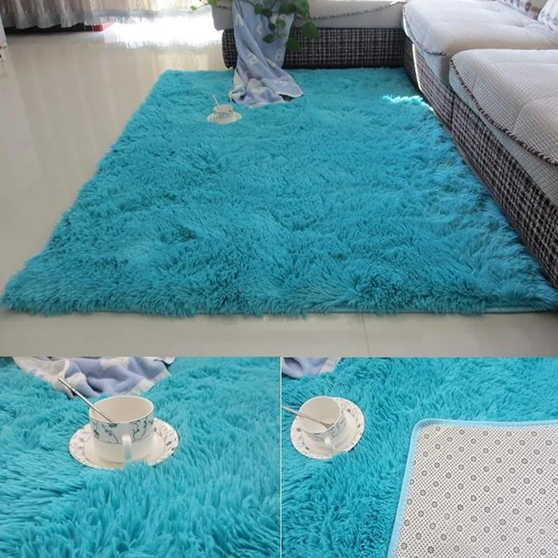 Brand New Rectangular Carpet Short Hair Soft Fluffy Rugs Anti-Skid Shaggy Area Rug Dining Room Home Bedroom Floor | Дом и сад