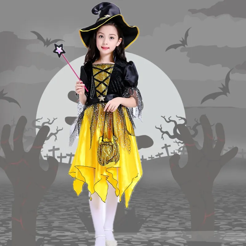 Aitonoble New Costume Child Cute Costume Supergir Dress Girl's Dress Cosplay Halloween For Halloween cosplay