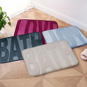 

Home high-end coral velvet mat memory foam slow rebound carpet absorbent pad bathroom bathroom kitchen mat bath mats