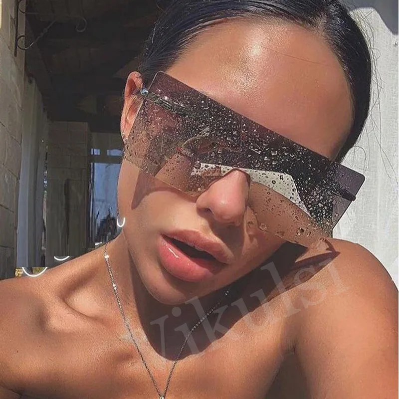 Высококачественные большие прямоугольные солнцезащитные очки женские