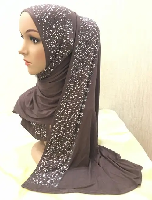 12 pieces/lot) Jersey cotton muslim hijab long shawl scarf muslim scarves Can Choose Colors XDH101