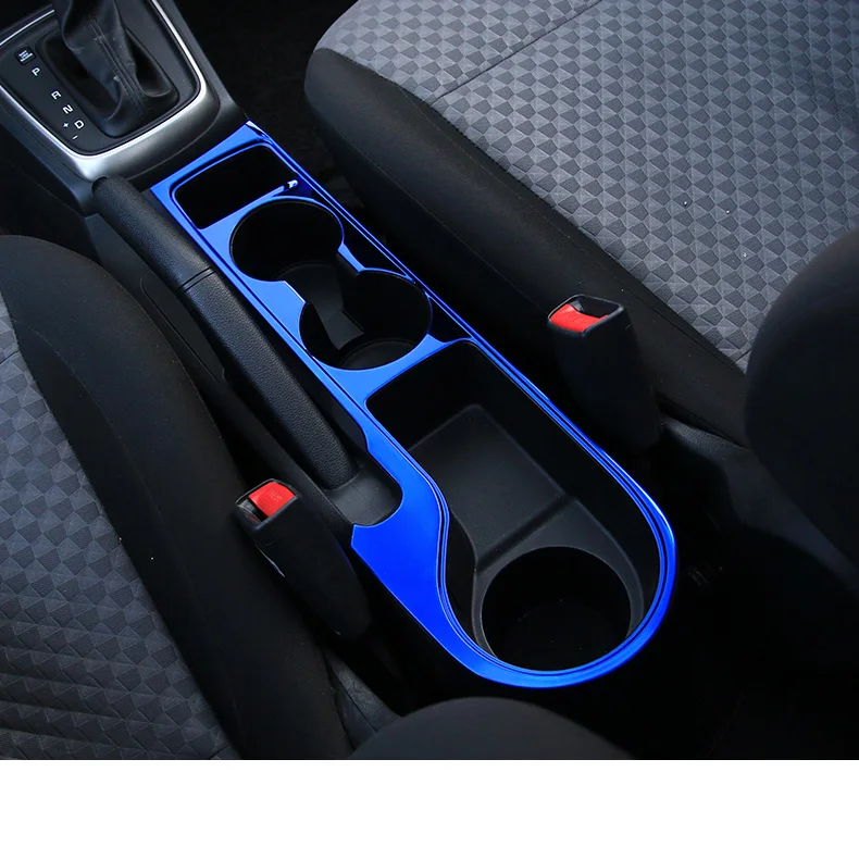 Lsrtw2017 Stainless Steel Car Cup Slot Frame Trims for Kia K2 Rio Interior Mouldings Accessories - Название цвета: gem blue