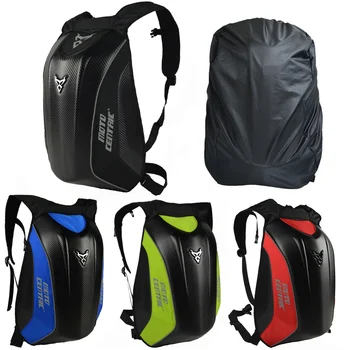 

New Carbon Fiber Motorcycle Backpack Riding Bag MOTOCENTRIC Backpack Rider Motorcycle Waterproof Hard Shell Moto For Turtle Bag