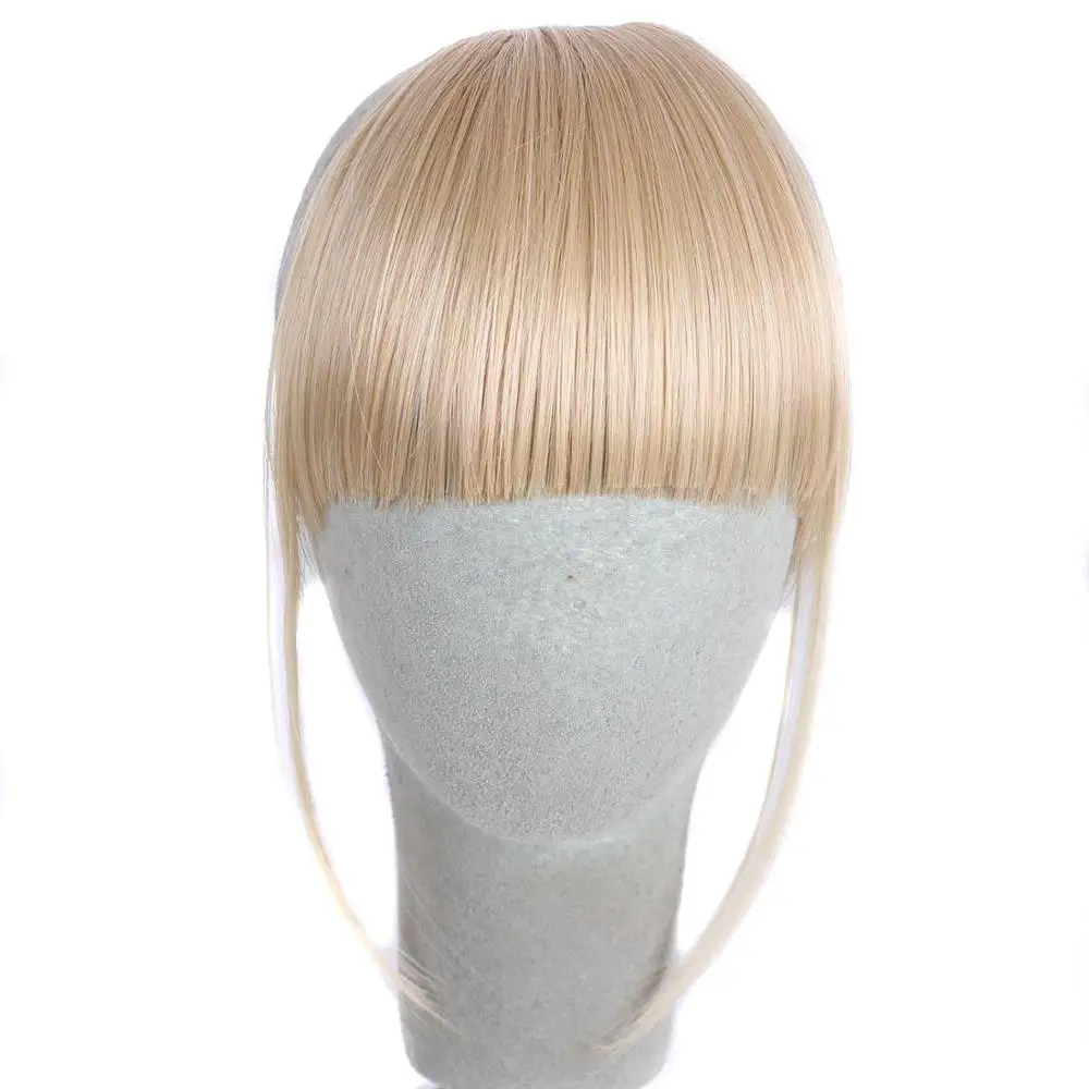 Очаровательные волосы 6 дюймов 11 цветов Gentlewoman челка шиньон аксессуары синтетическая имитация челок волосы на заколках для наращивания - Цвет: 27-613