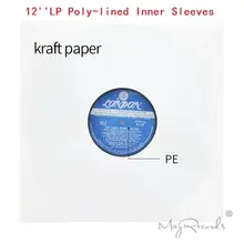 20 шт. Новая высококачественная Тяжелая Антистатическая белая крафт-бумага на подкладке для 1" LP Record виниловые внутренние рукава