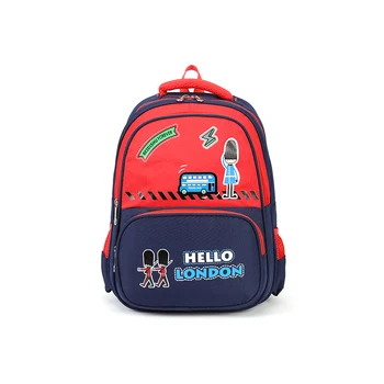 

School Backpack Tennage Casual Back Pack Shoulder Bags Hello London Print Patchwork Cartoon Patern Backpack Girls Large Capacity
