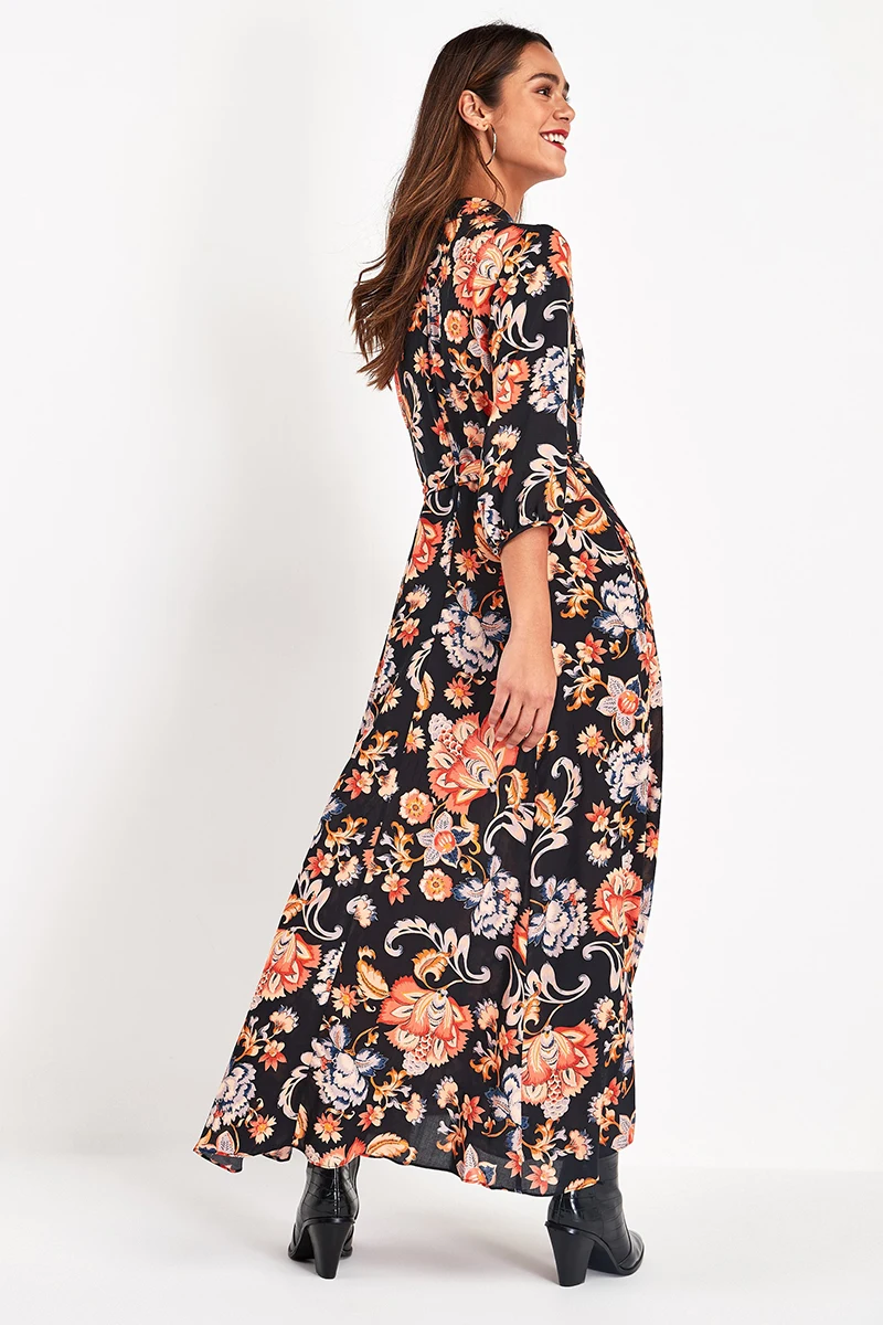 FREE SHIPPING Floral Vintage Boho Maxi Dress JKP4362
