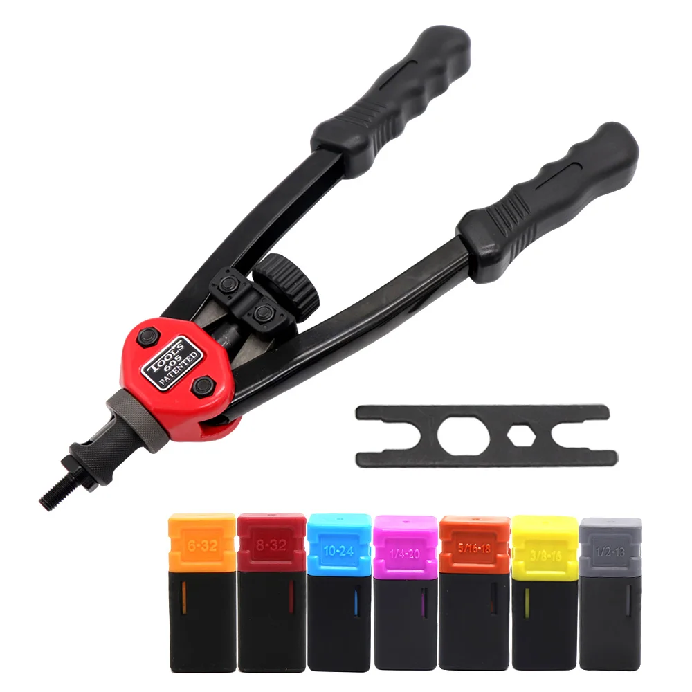 Rivet Nut Gun Auto Riveter BT-605/BT-606 Hand Insert Rivet Nut Tool Manual Mandrels 6-32 8-32