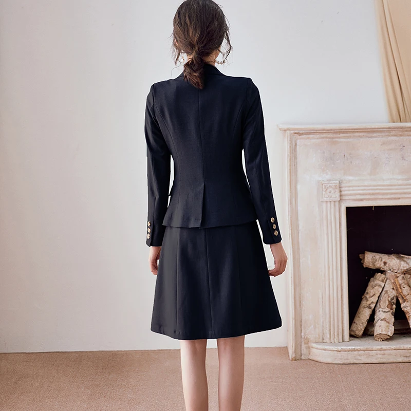 

Commuter White Collar Suit Women's Autumn Clothing New Blazer Sleeveless Dress Intellectual Two-Piece Set