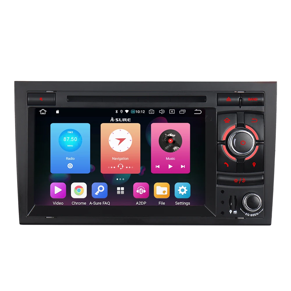 Best A-Sure 7 Inch 2 Din 8 Core Android 9.0 Radio GPS DVD Player Navigation For Audi A4 (2002-2007) S4 RS4 8E 8F B9 B7 SEAT EXEO RNS 3