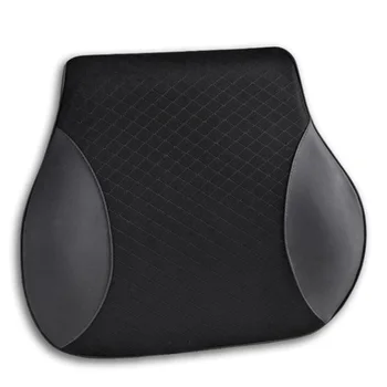 

3D Memory Foam Car Pillow Pu Leather Seat Cushion Waist Lumbar Universal Back Rest Lumbar Auto Accessories
