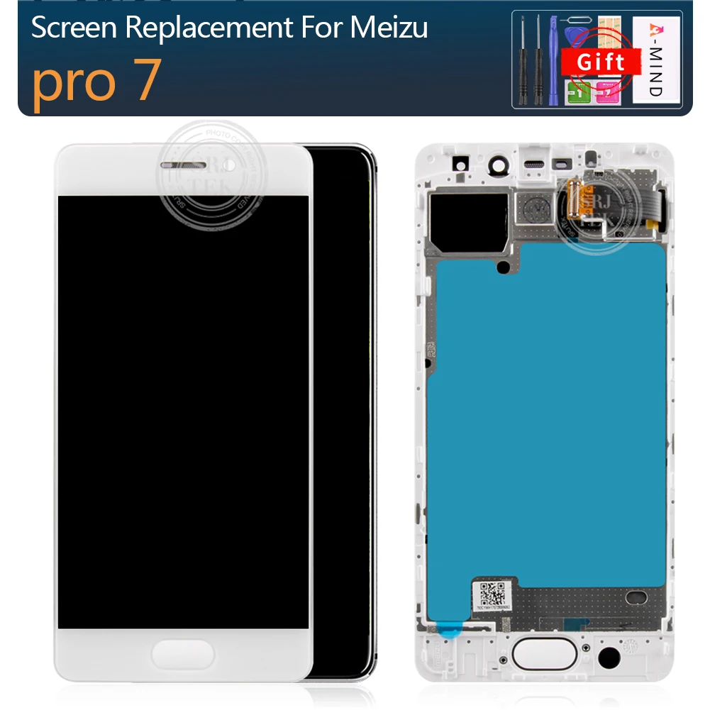 

Tested For 5.2'' Meizu Pro 7 M792H M792Q AMOLED LCD Display Screen With Frame+Touch Panel Digitizer For Meizu Pro7 Frame