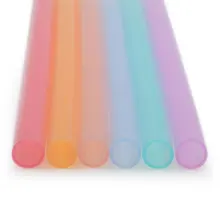 Многоразовые силиконовые соломинки для питья, длинные гибкие соломинки с чистящими щетками, вечерние соломинки