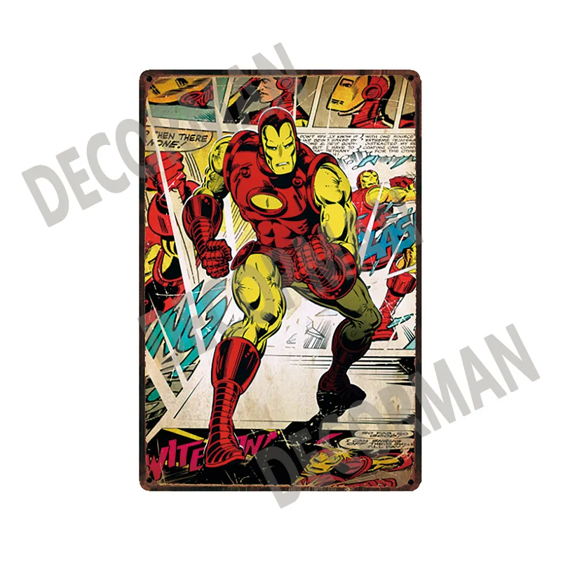 [DecorMan] Marvel металлическая жестяная вывеска на заказ мультяшная Фреска картины Бар Паб Декор LTA-1691 - Цвет: SL-11418