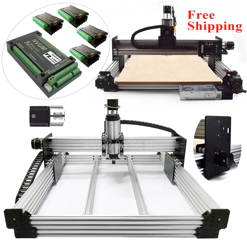 

WorkBee 1515 CNC Router Machine Full Kit NVUM Mach3 2.2KW CNC Machine Wood Metal Engraver Milling Machine Kit 1500x1500mm 4Aixs