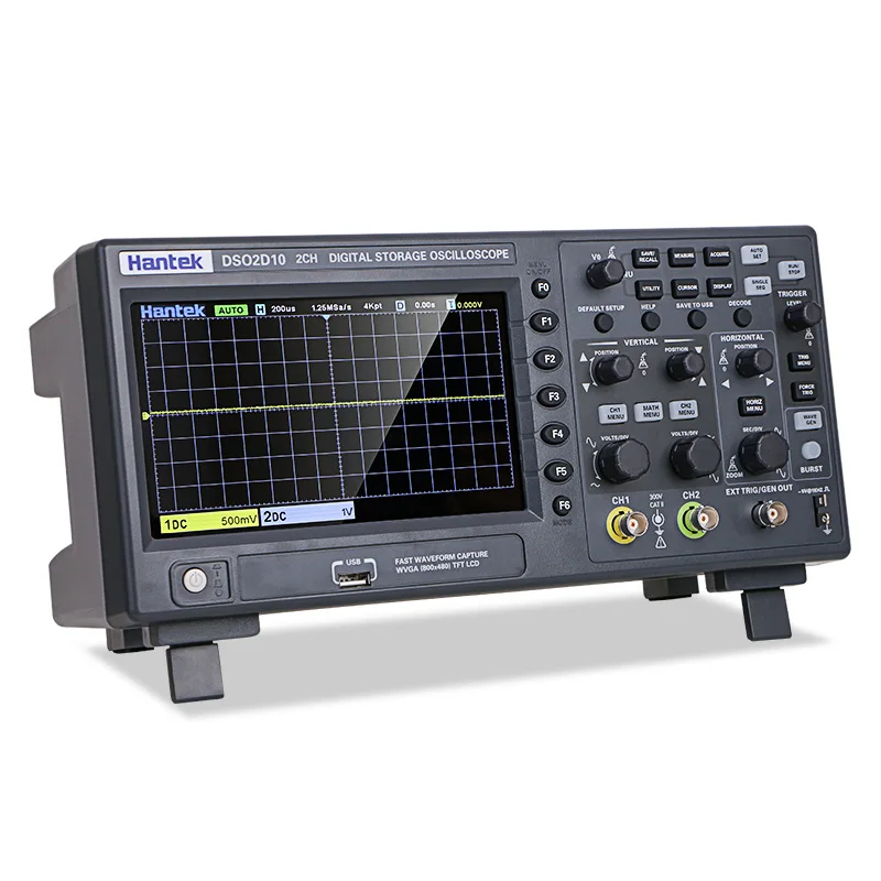 US $186.55 Hantek digital oscilloscope DSO2C10 2CH digital storage 100M1G sampling DSO2D10 2CH1CH With signal source