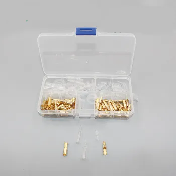 

120pcs Car Auto Motorcycle Bullet Terminals 4mm Male Female Wire Bullet Crimp Connectors Terminal With Insulation Sheath