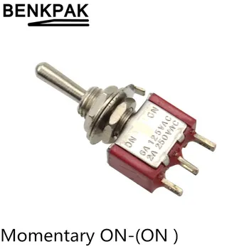 

Momentary spring return ON-(ON) mini 6mm toggle switch