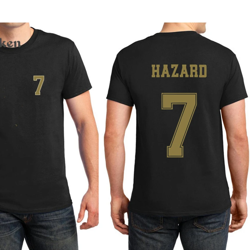 Испания Hazard 7 футболка мужская с коротким рукавом 100% хлопок о образным вырезом