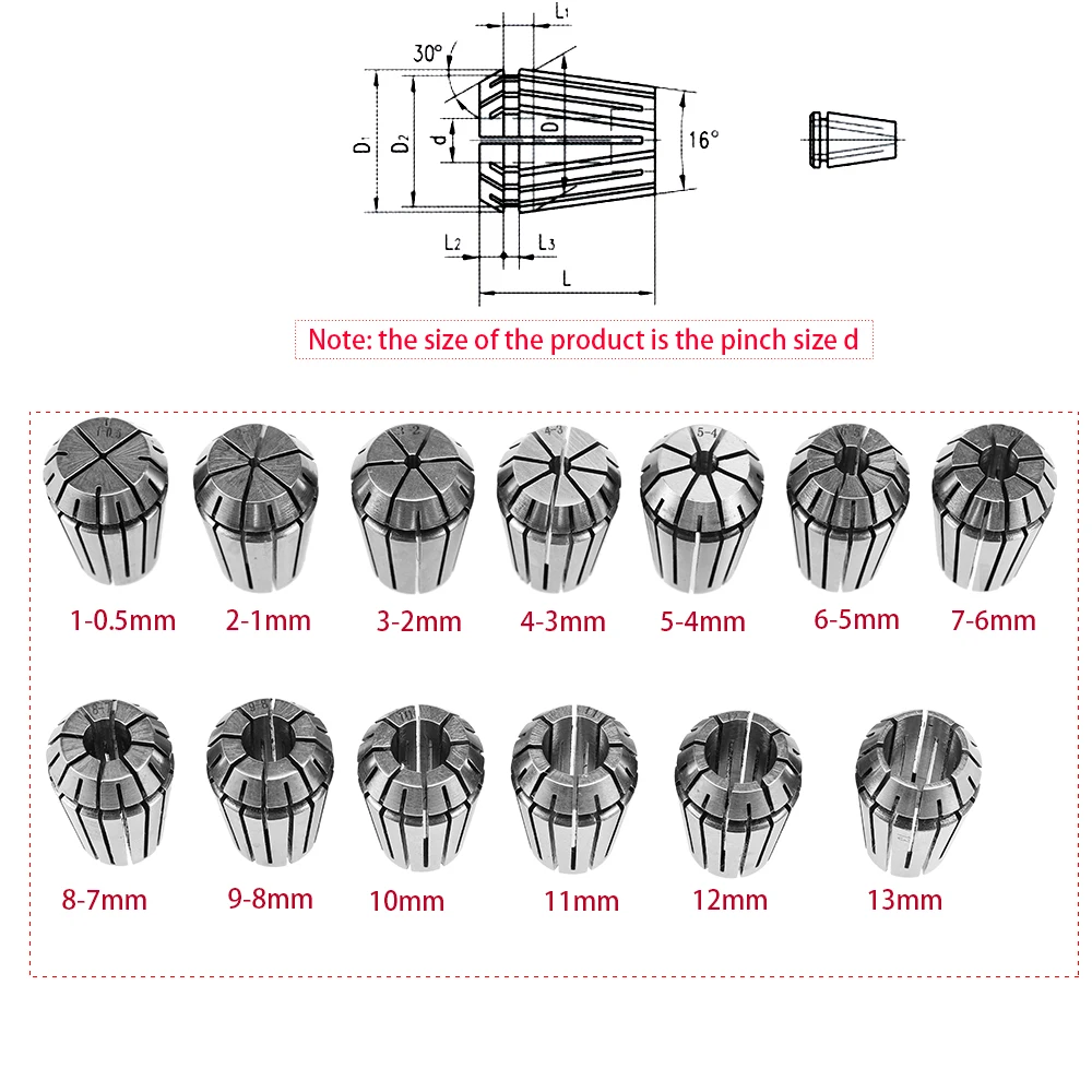 Auniwaig ER32 Precision Spring Collet Chuck - 3mm Clamping Diameter For CNC Milling, Lathe & Engraving Machines