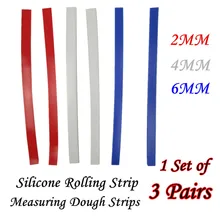 Walek do ciasta вспомогательный инструмент Rolling Strip 1 набор силиконовых Rolling Strip Силиконовые измерительные полоски для теста/идеальные полоски