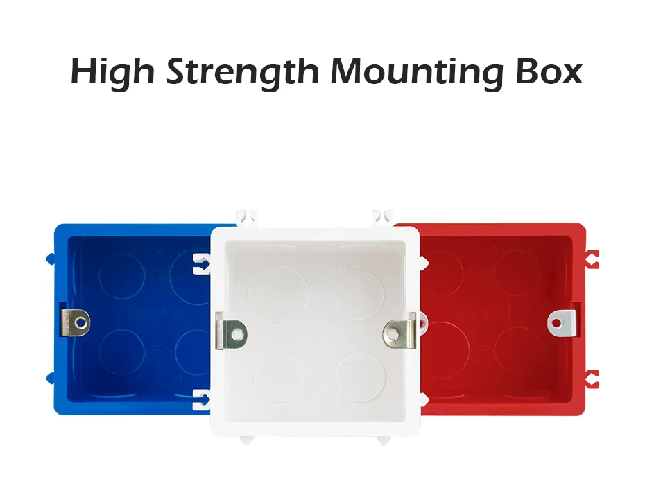 EsooLi высокое качество ПВХ пластик огнестойкий Waring задняя коробка регулируемая Монтажная коробка внутренняя Кассета для переключателя и розетки