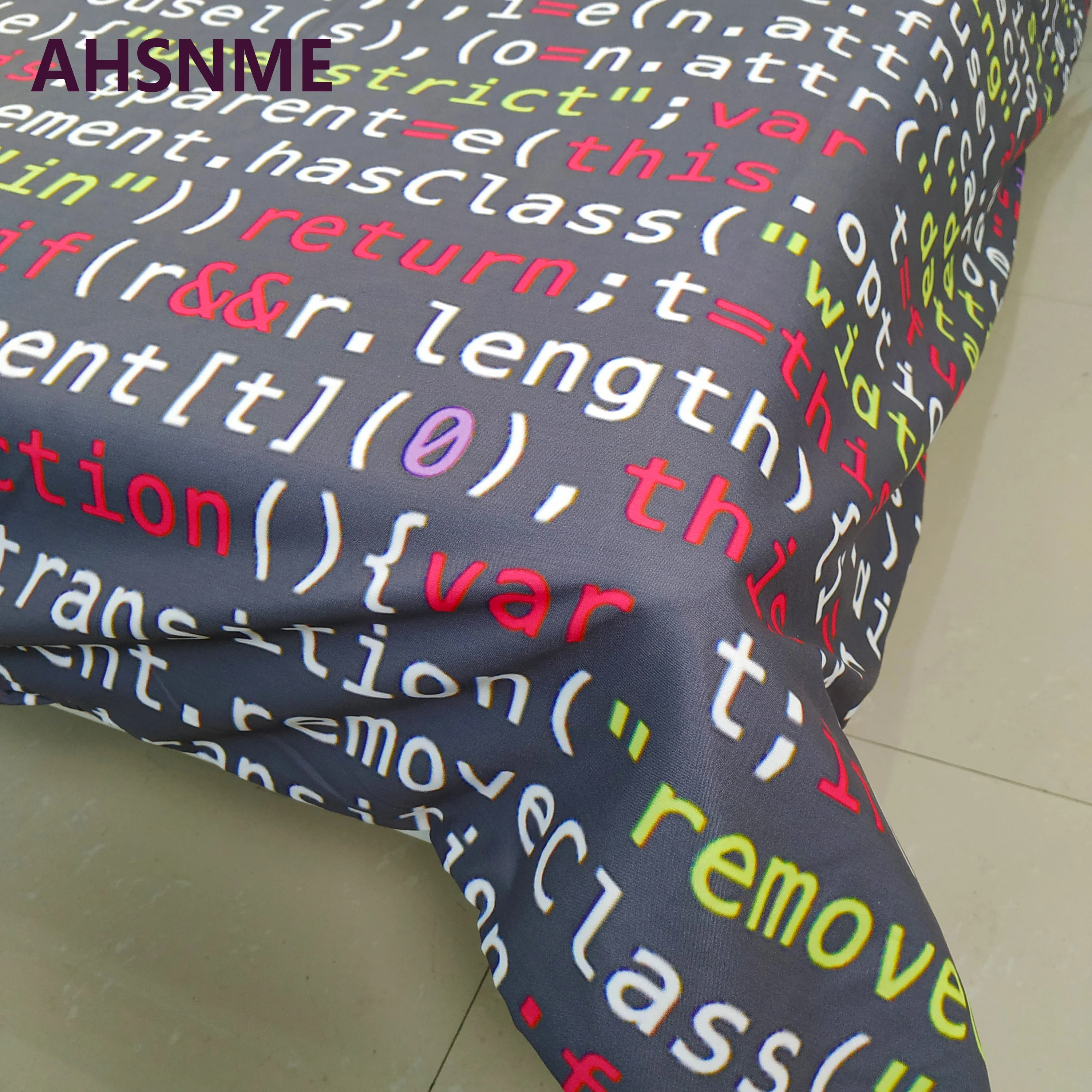 AHSNME Customizable Pattern Bedding Kit Program Graphics C Language Cover Cover Computer Program Number Quilt Cover 5