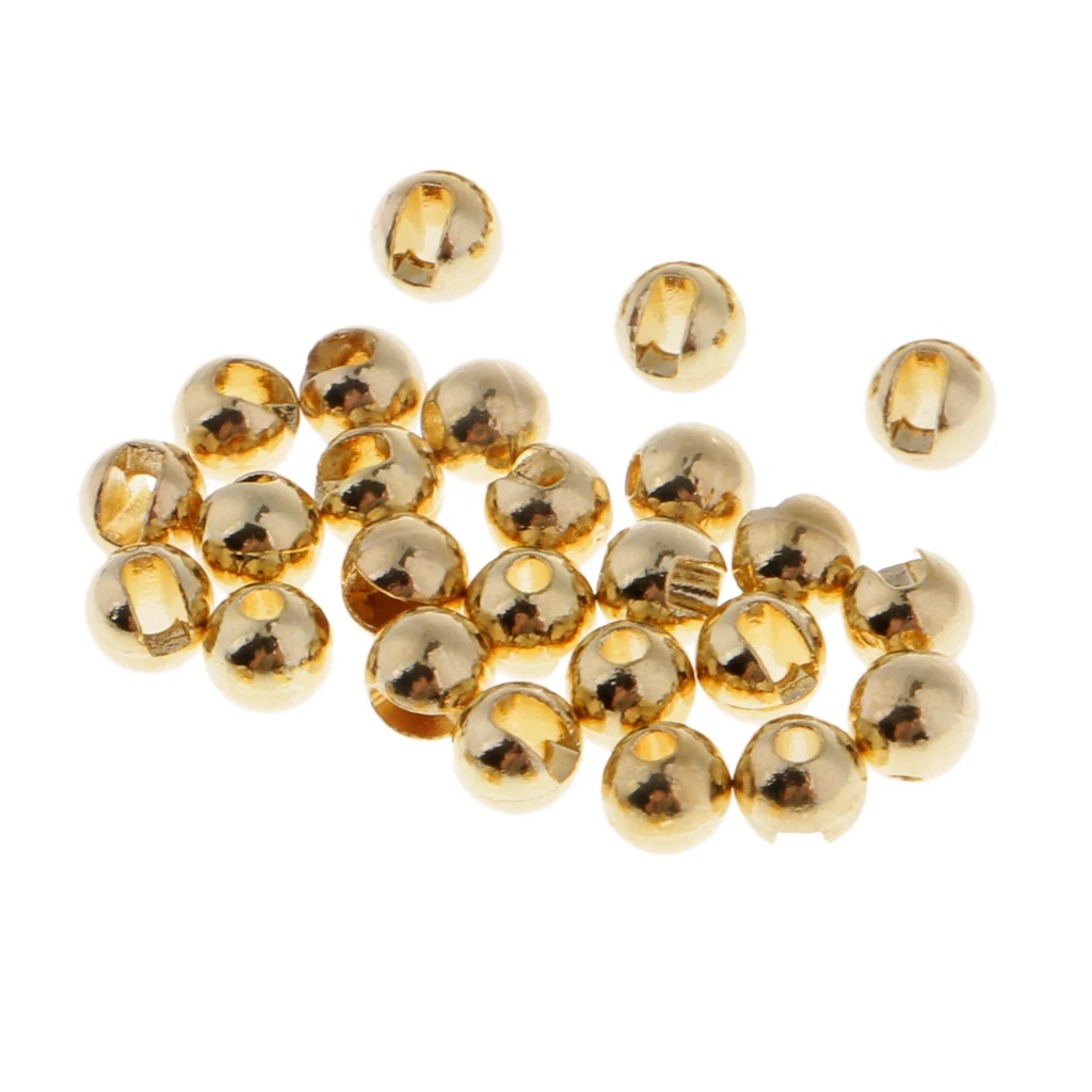 25pcs 5 Colors 4.6mm Nice-Designed Slotted Tungsten Beads Fly Tying Material Fly Fishing Accessories Tackles