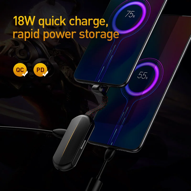 Baseus 2 в 1 usb c адаптер аудио зарядка конвертер для samsung s9 huawei xiaomi 9 usb type c 3,5 мм разъем для наушников адаптер игры