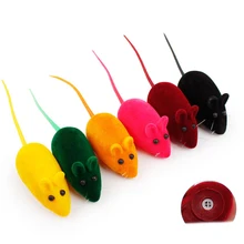 2 шт. Мышь писк звуковой мини забавные крыса игрушка подарок для домашних животных кошки котенок красочные привлечь внимание кошки интерактивные игрушки для детей