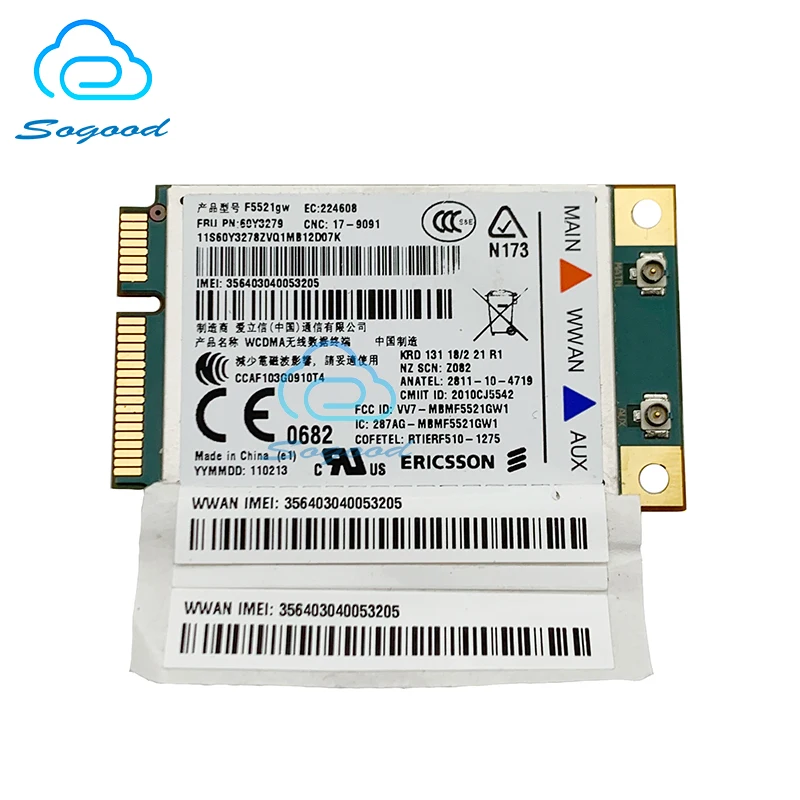 Ericsson F5521GW FRU 60Y3279 Wireless 3G WWAN WCDMA HSPA GSM GPRS