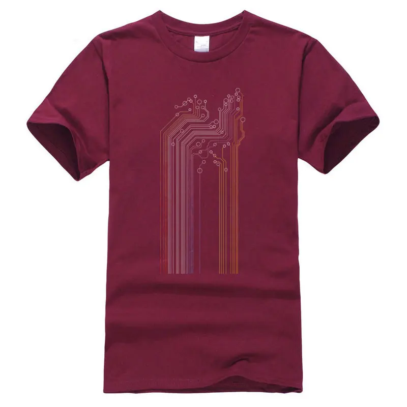Electronic_panel_312 Cotton Youth Short Sleeve Tops & Tees Summer Labor Day T Shirts Hip hop Clothing Shirt High Quality O-Neck Electronic_panel_312 maroon