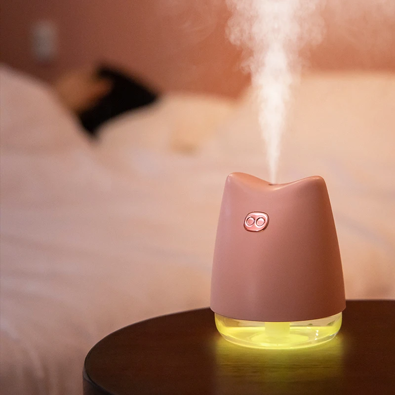 New Aroma Essential Oil Diffuser Piggy Humidifier 270ml Air Purifier LED Night Light USB Mini Fogger Car Air Freshener