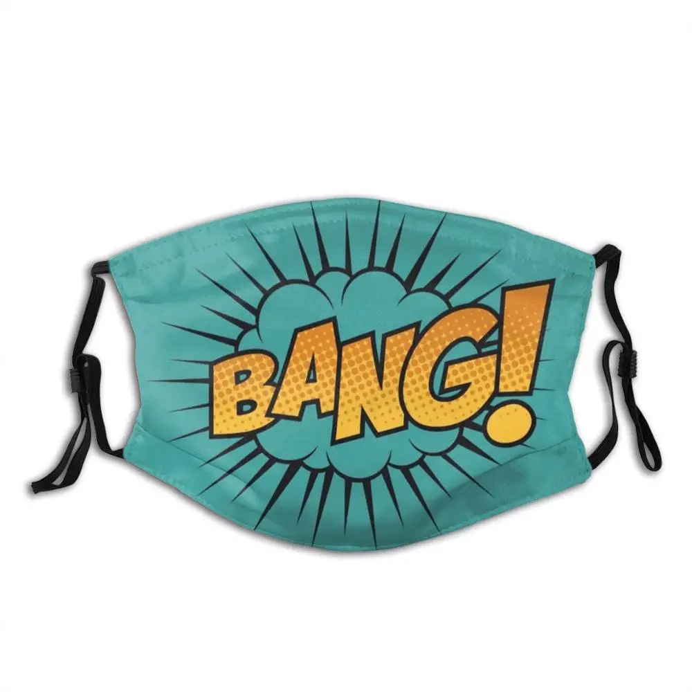 

Bang! Superhero Comic Book Bubble Diy Adult Kids Face Mask Bang Superhero Comic Book Bubble Comic Kristina Gale Typography