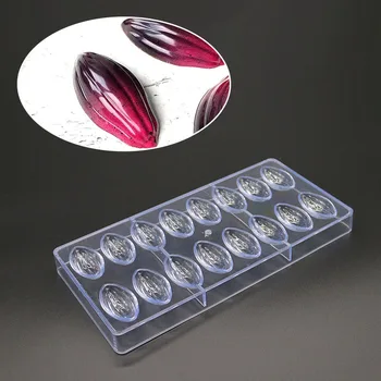 

NewCocoa Beans Shapes Chocolate Candy Polycarbonate Mold for Chocolate 3d Polycarbonate Candy Jelly Mould 3D Chocolate Mold tool