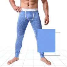 2021 New Thermal Underwear Men Long Pant Thick Underpants Low-Rise Tight Leggings Man Bottom Wear Casual Warm Trousers Wholesale